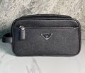 Мужской несессер космктичка Prada мужской кожа черный 171176-1