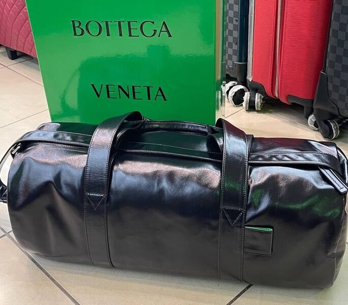 Дорожная сумка Bottega Veneta мужской кожа черный 120674