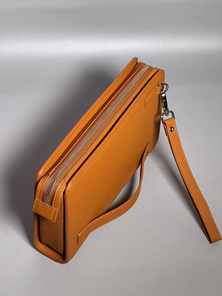 Мужской клатч Hermès мужской кожа бежевый 150134-5