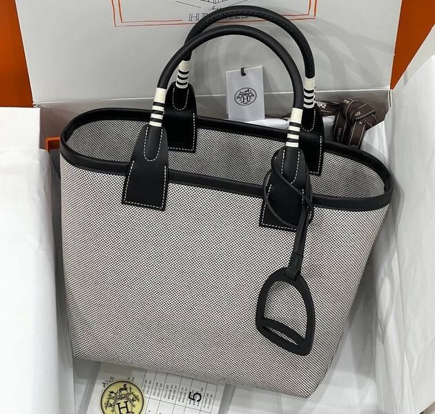Сумка Hermès женский текстиль графитовый 123300