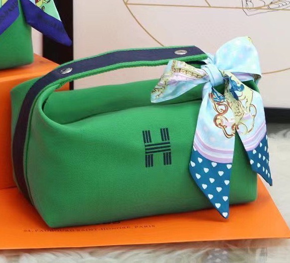 Косметичка Hermès женский текстиль болотный 98450