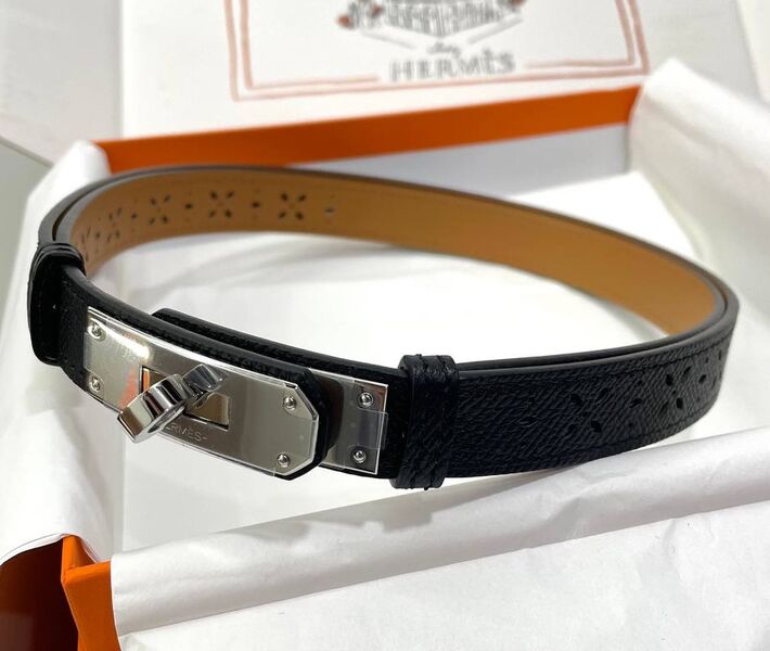 Женский ремень Hermès женский кожа черный 127983