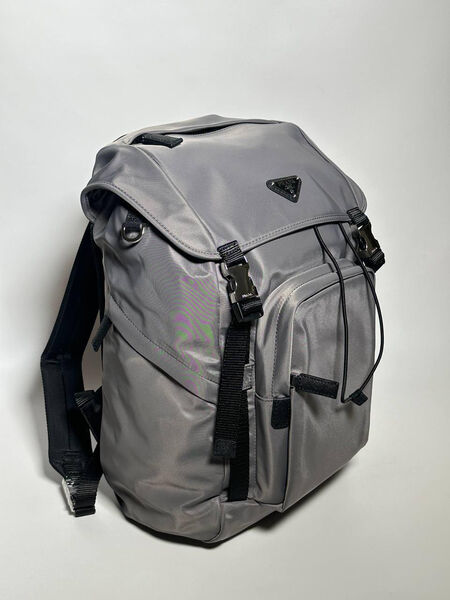 Мужской рюкзак Prada мужской нейлон графитовый 132969-3