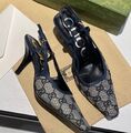 Туфли Gucci женский текстиль графитовый 116411-1