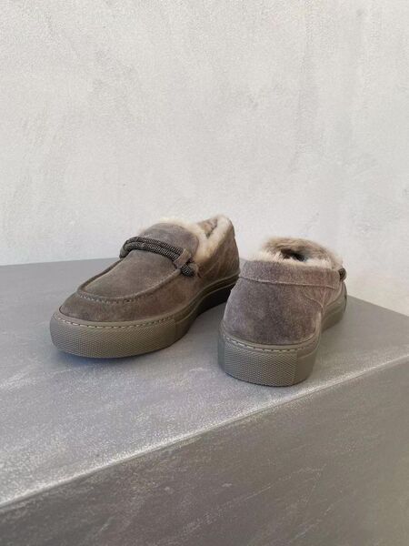 Лоферы Brunello Cucinelli женский овчина бежевый 39772-5