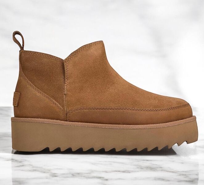 Угги Ugg Alina Platform женский замша бежевый 165153