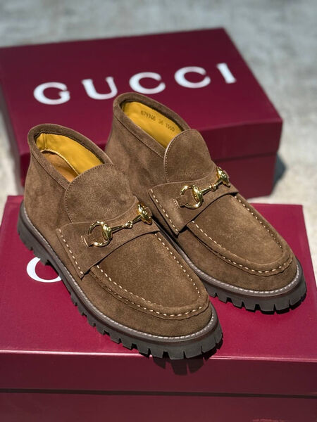 Ботинки Gucci женский замша 136761-10