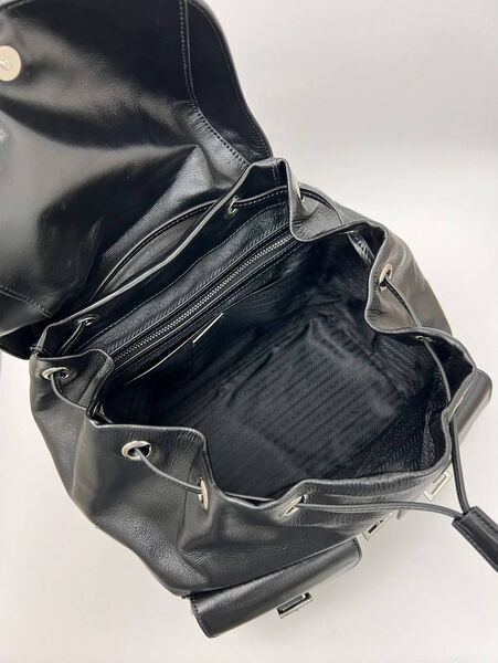 Рюкзак Prada женский кожа черный 175006-3