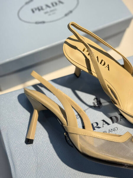 Туфли Prada женский сетка бежевый 187314-5