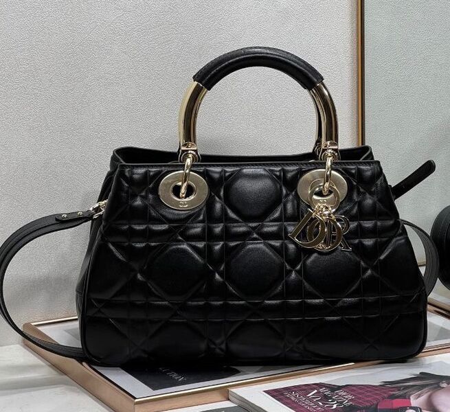 Сумка Christian Dior Lady женский кожа черный 102710