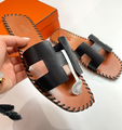 Шлепки Hermès женский кожа 89557-2