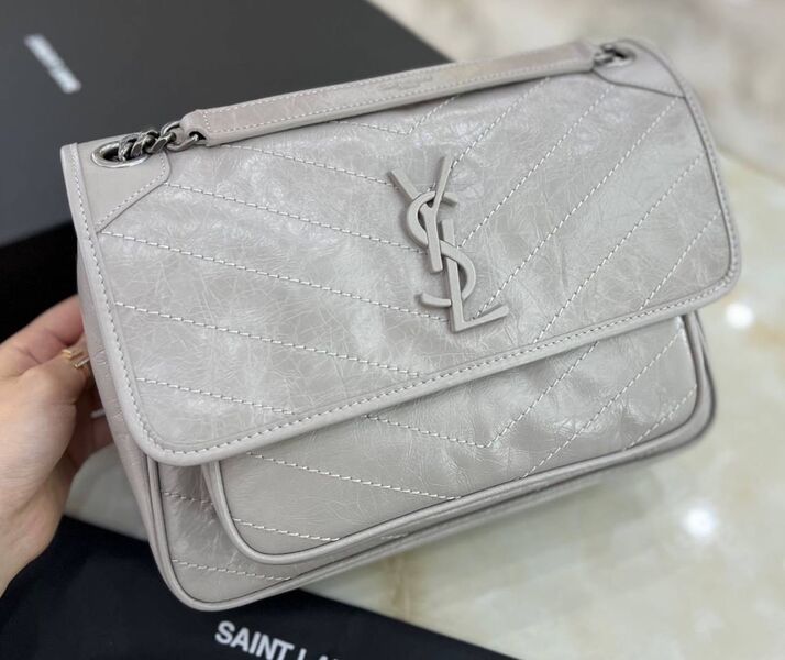 Сумка Saint Laurent Niki Medium женский кожа графитовый 160387