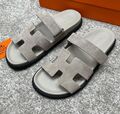 Мужские шлепки Hermès мужской замша графитовый 115595