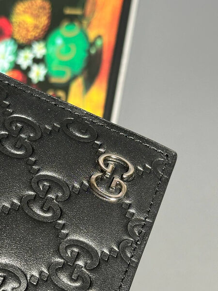 Мужской портмоне Gucci мужской кожа черный 154015-7
