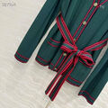 Кардиган Gucci женский вязаная ткань болотный 192333-5