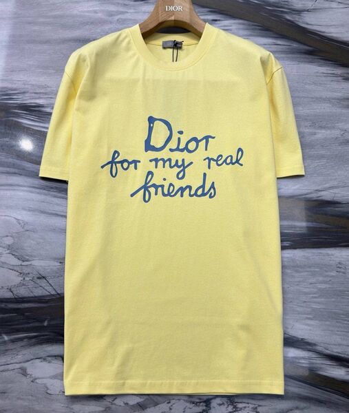 Мужская футболка Christian Dior мужской горчичный 181724