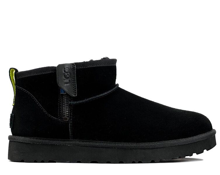 Мужские угги Ugg Mens Classic Ultra Mini Zip Boot мужской замша черный 169742