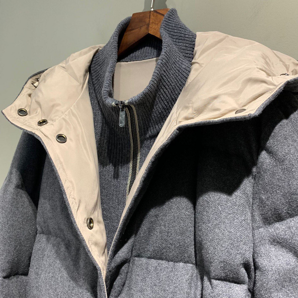 Пуховик Brunello Cucinelli женский графитовый 62268-3