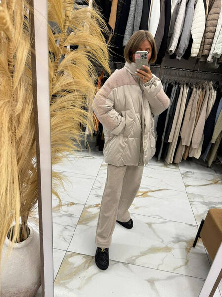 Пуховик Loro Piana женский графитовый 164984-2