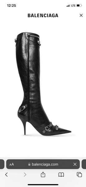 Сапоги Balenciaga женский кожа черный 67048-2