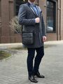 Мужская сумка мессенджер Bottega Veneta мужской кожа черный 42679-3