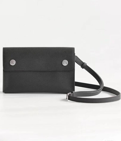 Сумка Hermèssnap Wallet женский кожа черный 154669-2