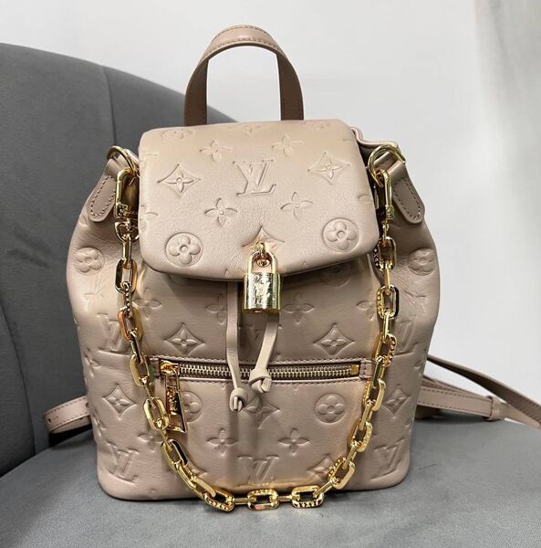 Рюкзак Louis Vuitton женский кожа бежевый 197128
