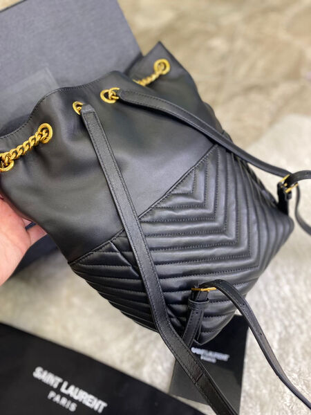 Рюкзак Saint Laurent женский кожа черный 77427-4
