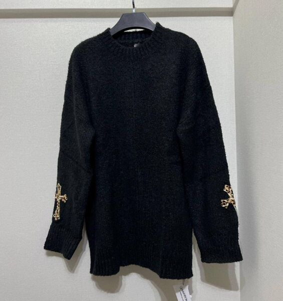 Свитер Chrome Hearts женский вязаная ткань черный 128908