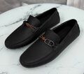 Мужские мокасины Hermès мужской кожа черный 185739-1