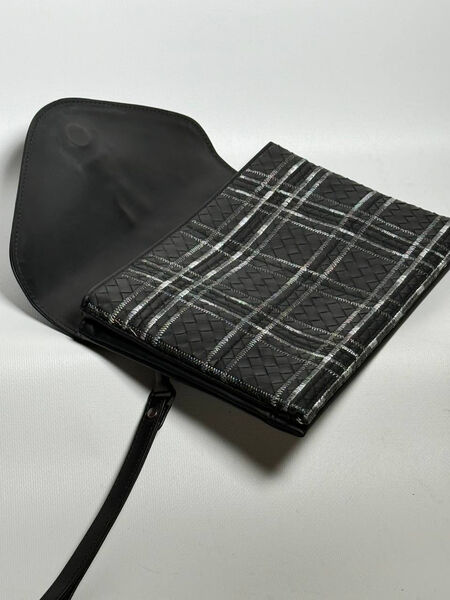 Мужской клатч Bottega Veneta мужской кожа черный 195716-4