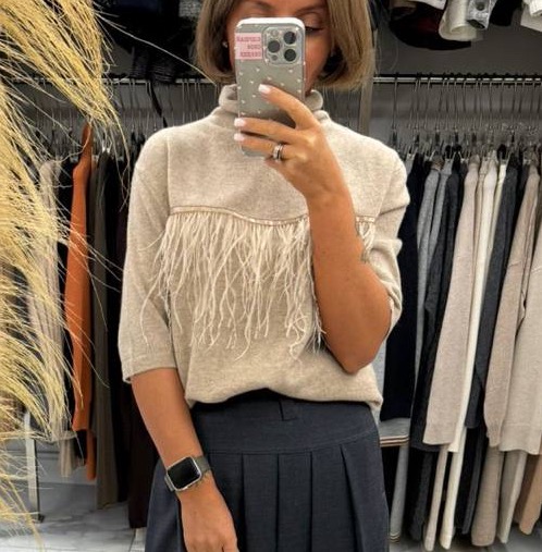 Кофта Brunello Cucinelli женский вязаная ткань бежевый 164976