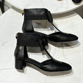 Туфли Chanel женский кожа черный 139650-3