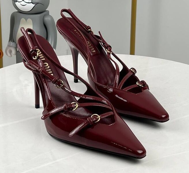Туфли Miu Miu женский кожа бордовый 145207