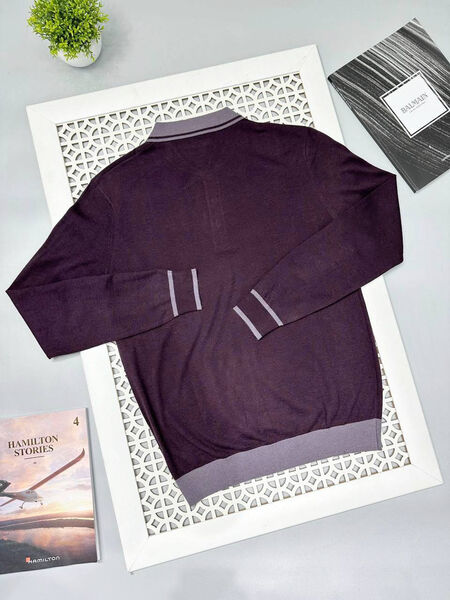 Мужское поло Brunello Cucinelli мужской бордовый 132807-4