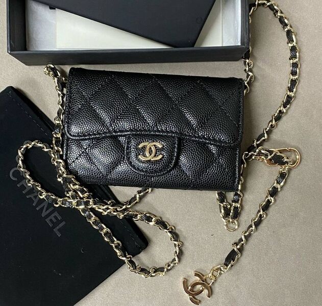 Сумка Chanel Micro женский кожа черный 187925