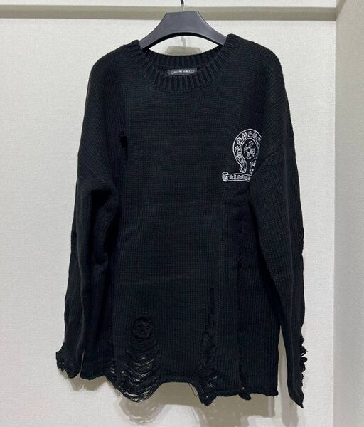Свитер Chrome Hearts женский вязаная ткань черный 128912