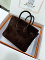 Сумка Hermès Birkin 25 женский замша 155736-3