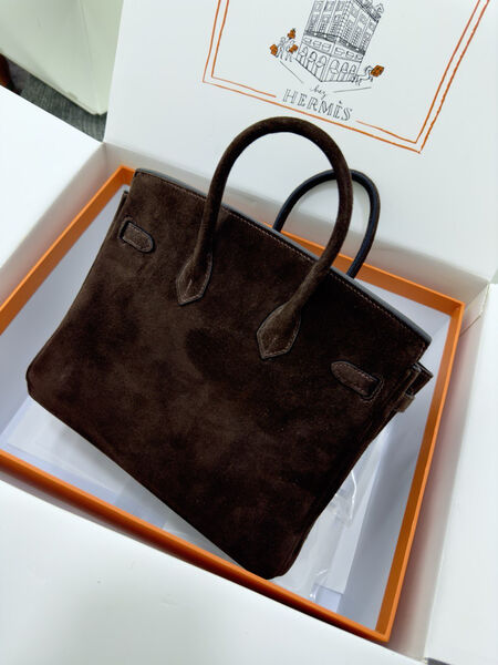 Сумка Hermès Birkin 25 женский замша 155736-3