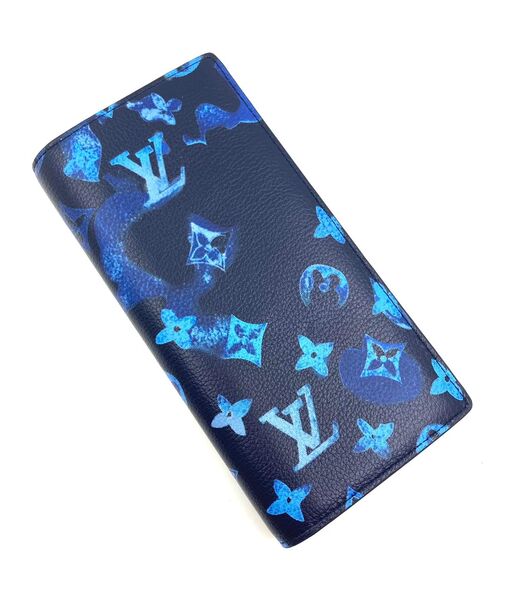 Купюрница Louis Vuitton мужской кожа бирюзовый 37326-2