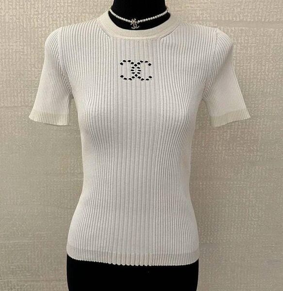 Кофта Chanel женский вязаная ткань белый 175802