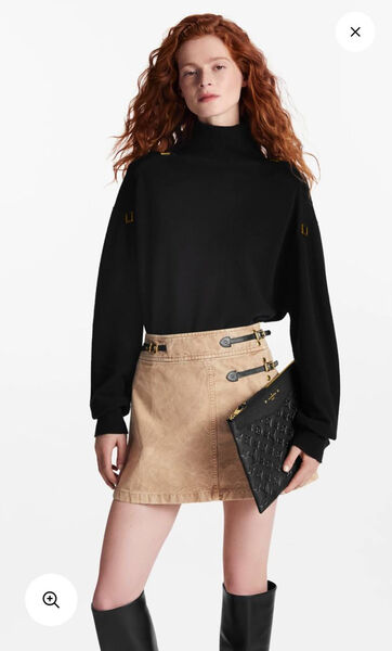 Клатч Louis Vuitton женский кожа черный 173842-3