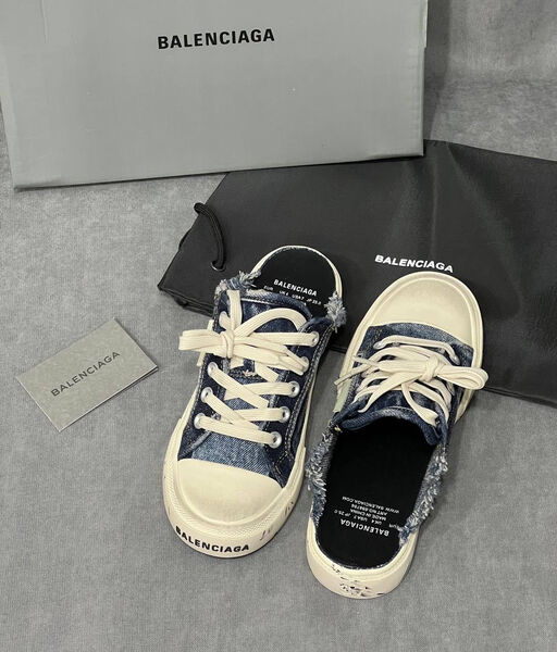Кеды Balenciaga женский джинса синий 118072-10
