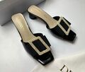 Шлепки Christian Dior женский кожа swift черный 114744