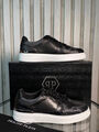 Мужские кеды Philipp Plein мужской кожа черный 151902-3