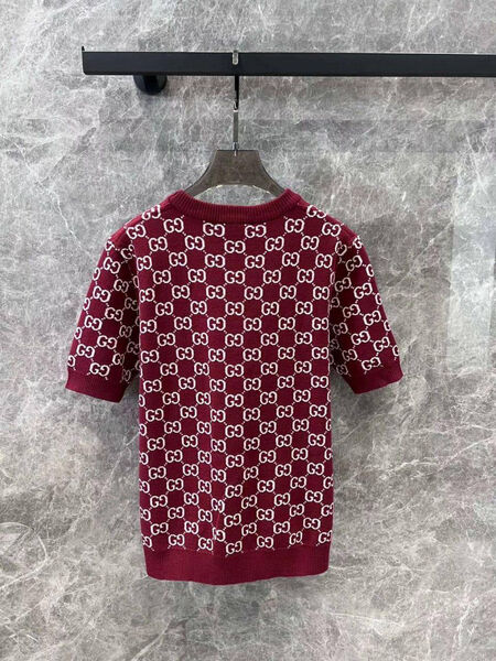 Кофта Gucci женский трикотаж бордовый 169253-2