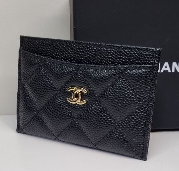 Картхолдер Chanel женский кожа черный 149789