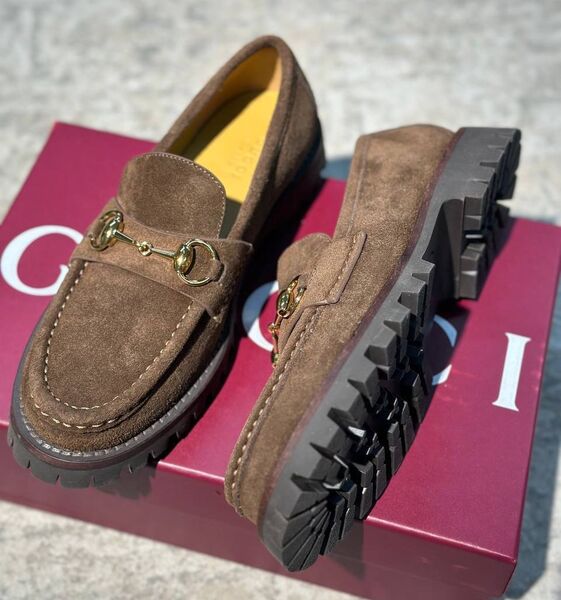 Лоферы Gucci женский замша 200431