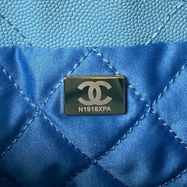 Сумка Chanel 22 женский кожа бирюзовый 126352-8