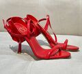 Босоножки Valentino женский кожа бордовый 138045-1